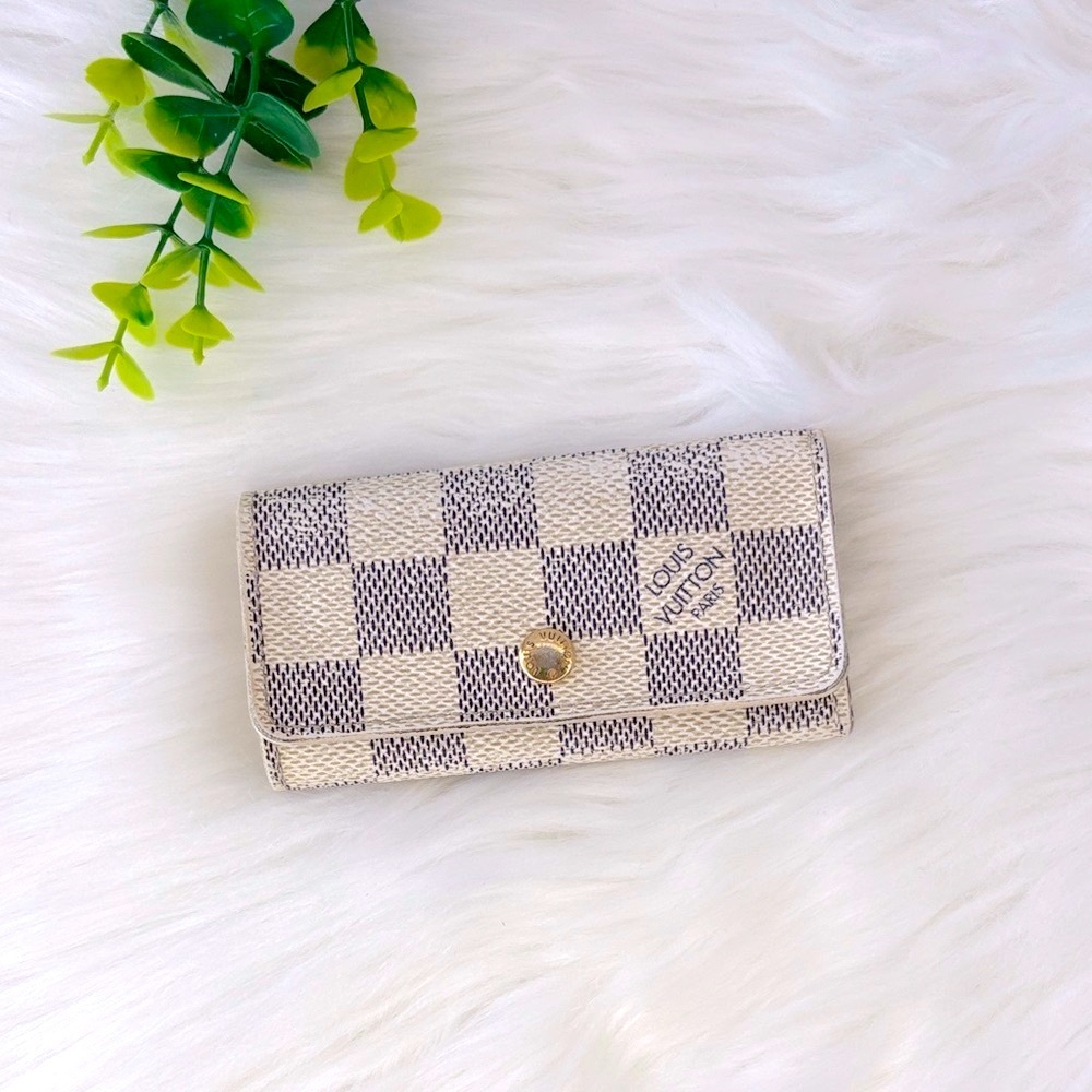 Louis‎ Vuitton Damier Azur 4 Ring Key Holder
